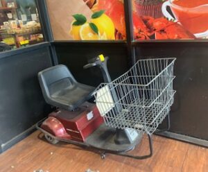 The story of a motorized shopping cart, published in Tales2Insiure ~ The Moonstoe Collection, brings am last Laugh to mother and daughter